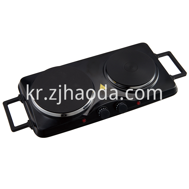 Hd2013b Black Double Hotplate With Handle